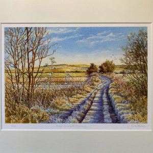 Frost on the Ridgeway (Giclée Print) 16×12 inch when framed